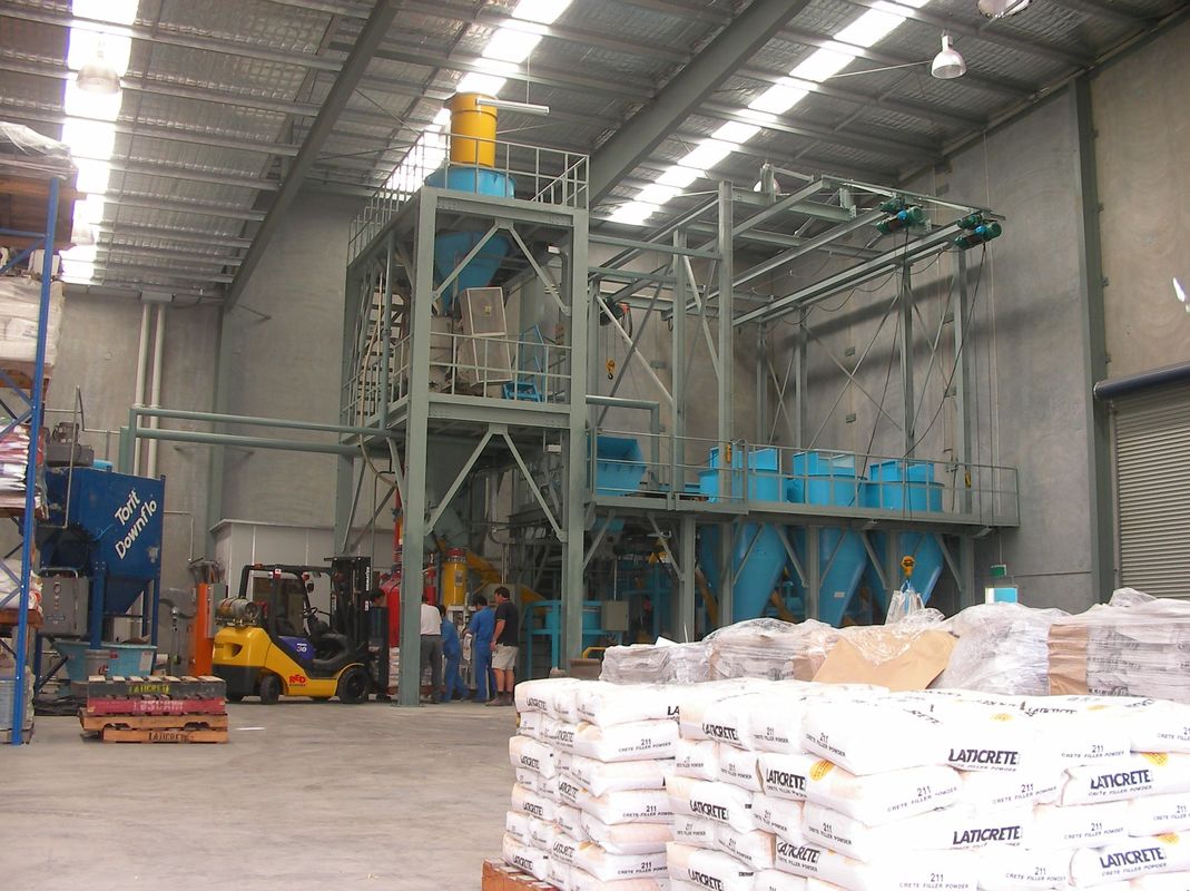 Automatic Dry Mortar Mix Plant with 60000 Ton/Year Capacity 380V 400W Construction Mixing Line